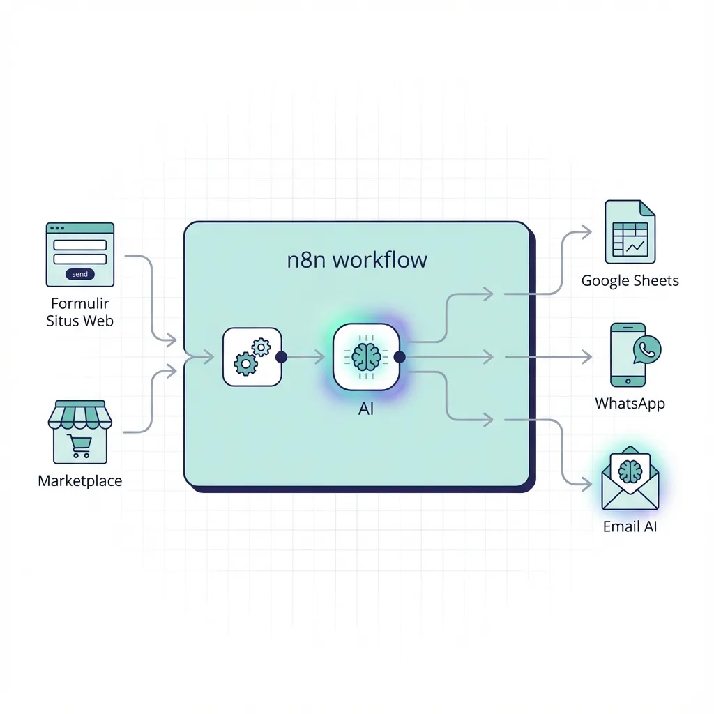 n8n AI Workflow Diagram